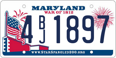 MD license plate 4BJ1897