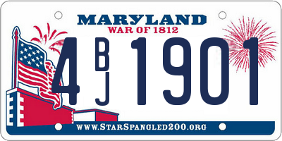 MD license plate 4BJ1901