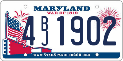MD license plate 4BJ1902