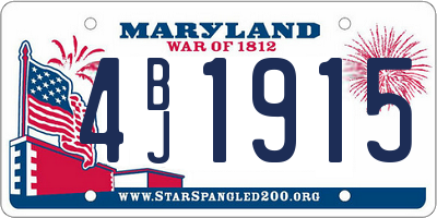 MD license plate 4BJ1915