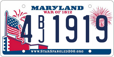 MD license plate 4BJ1919