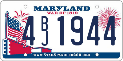 MD license plate 4BJ1944
