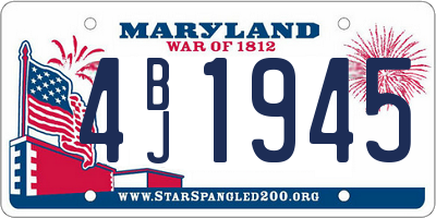 MD license plate 4BJ1945