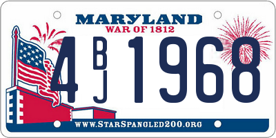 MD license plate 4BJ1968