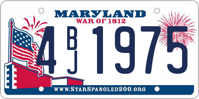 MD license plate 4BJ1975
