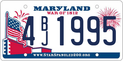 MD license plate 4BJ1995