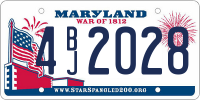 MD license plate 4BJ2028