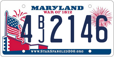 MD license plate 4BJ2146