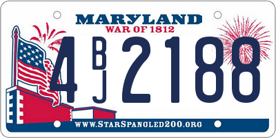 MD license plate 4BJ2188