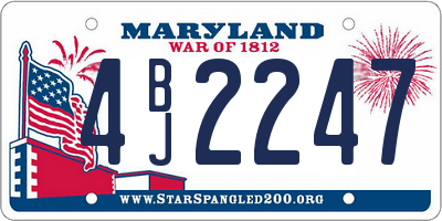 MD license plate 4BJ2247