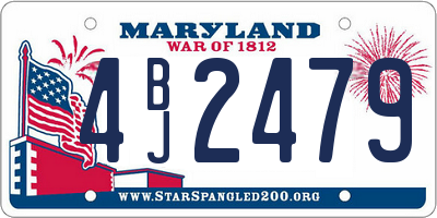 MD license plate 4BJ2479