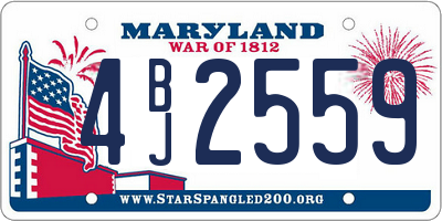 MD license plate 4BJ2559
