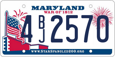MD license plate 4BJ2570