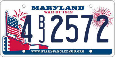 MD license plate 4BJ2572