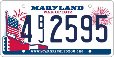 MD license plate 4BJ2595