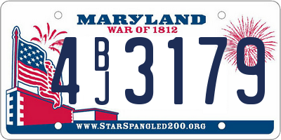 MD license plate 4BJ3179