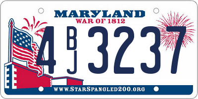 MD license plate 4BJ3237