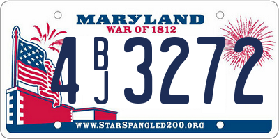MD license plate 4BJ3272