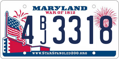 MD license plate 4BJ3318