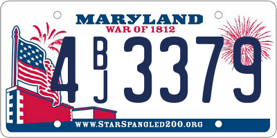 MD license plate 4BJ3379