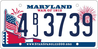 MD license plate 4BJ3739