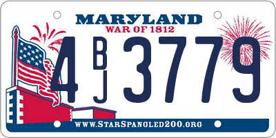 MD license plate 4BJ3779