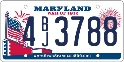 MD license plate 4BJ3788