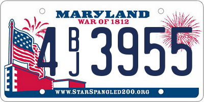 MD license plate 4BJ3955