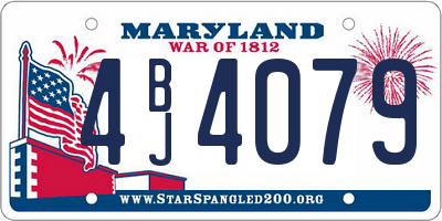 MD license plate 4BJ4079