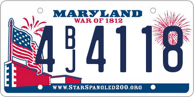 MD license plate 4BJ4118
