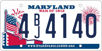 MD license plate 4BJ4140