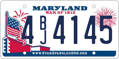 MD license plate 4BJ4145
