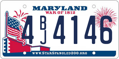 MD license plate 4BJ4146