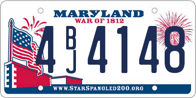 MD license plate 4BJ4148