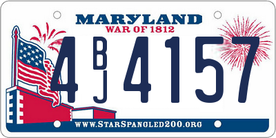 MD license plate 4BJ4157
