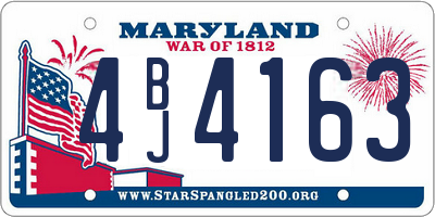 MD license plate 4BJ4163
