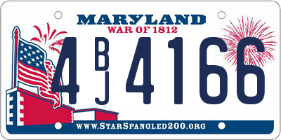MD license plate 4BJ4166