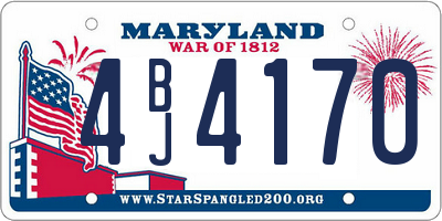 MD license plate 4BJ4170