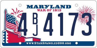 MD license plate 4BJ4173