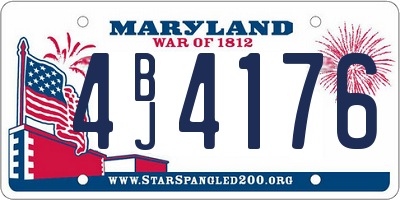 MD license plate 4BJ4176