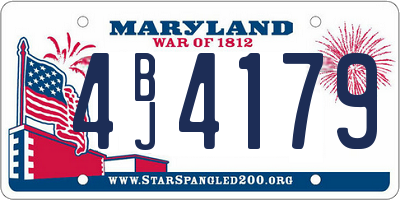 MD license plate 4BJ4179