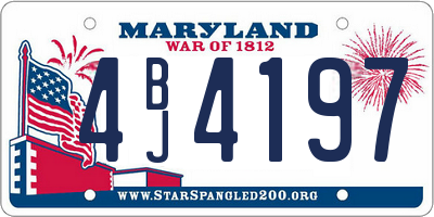 MD license plate 4BJ4197