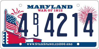 MD license plate 4BJ4214