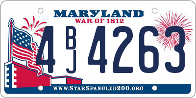MD license plate 4BJ4263
