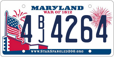 MD license plate 4BJ4264