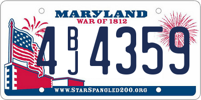 MD license plate 4BJ4359