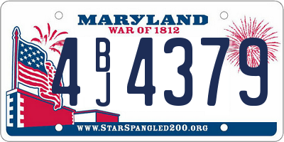 MD license plate 4BJ4379