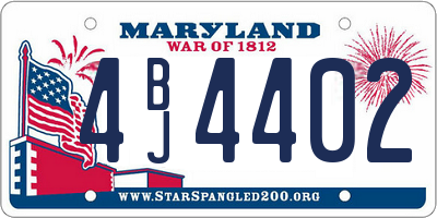 MD license plate 4BJ4402