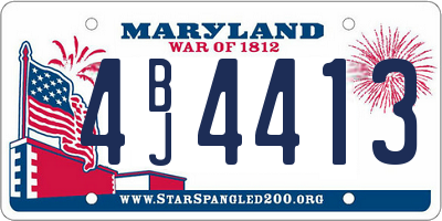 MD license plate 4BJ4413
