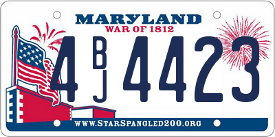 MD license plate 4BJ4423